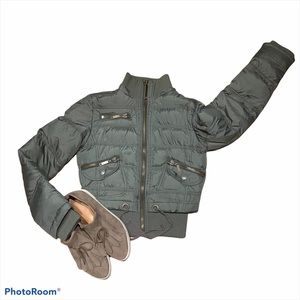 Tokyo Puffer Coat Cropped Military Style Jacket